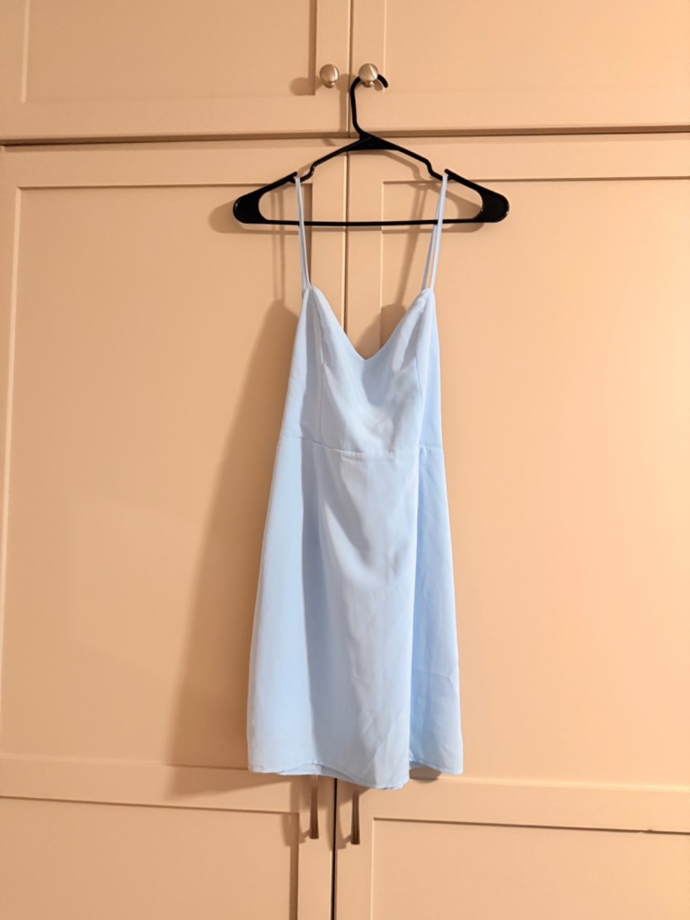 Light Blue Spaghetti Strap Slip Dress